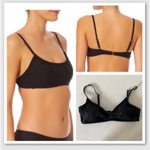 NEW No Boundaries Black bikini Bra Size Medium Removable Pads Adjustable Straps